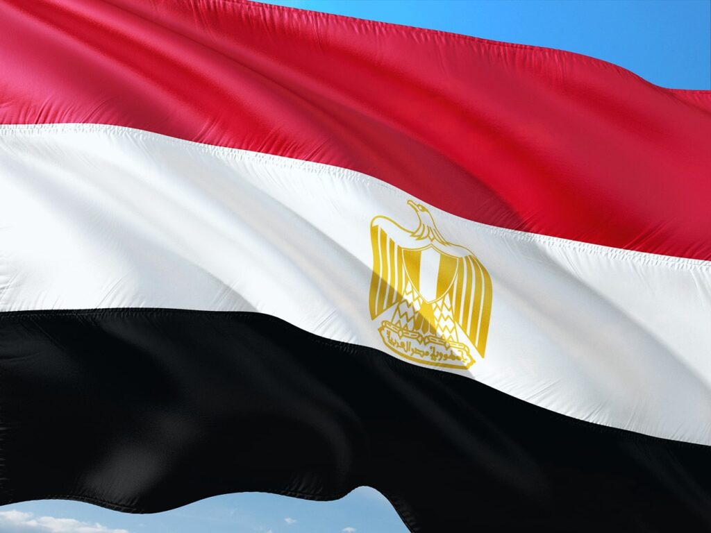 international, banner, flag, egypt